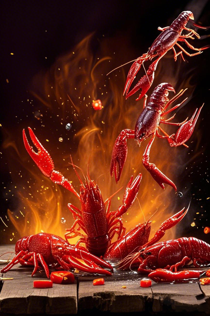 龙虾摄影海鲜烧烤火爆创意大片