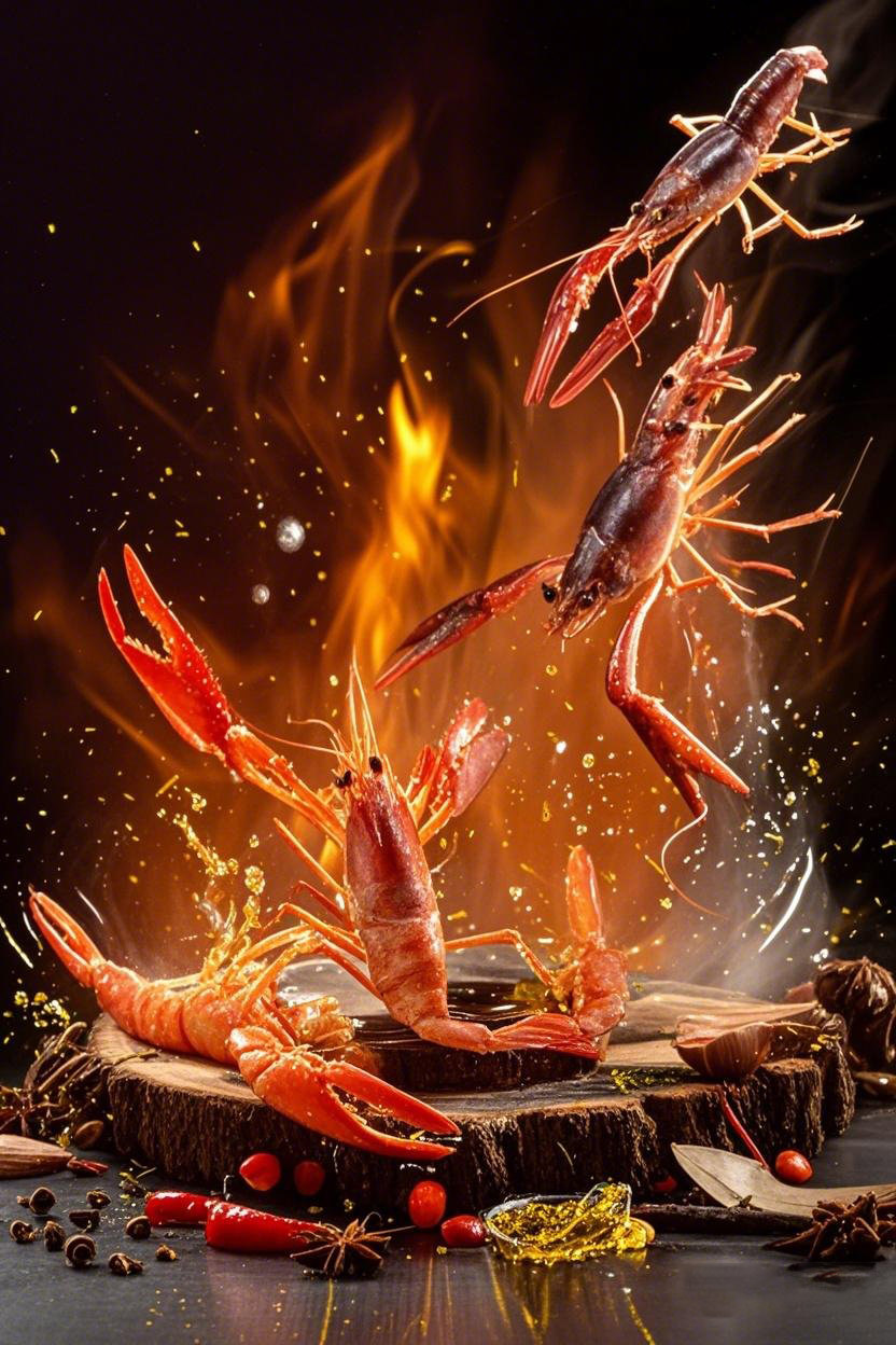 龙虾摄影海鲜烧烤火爆创意大片